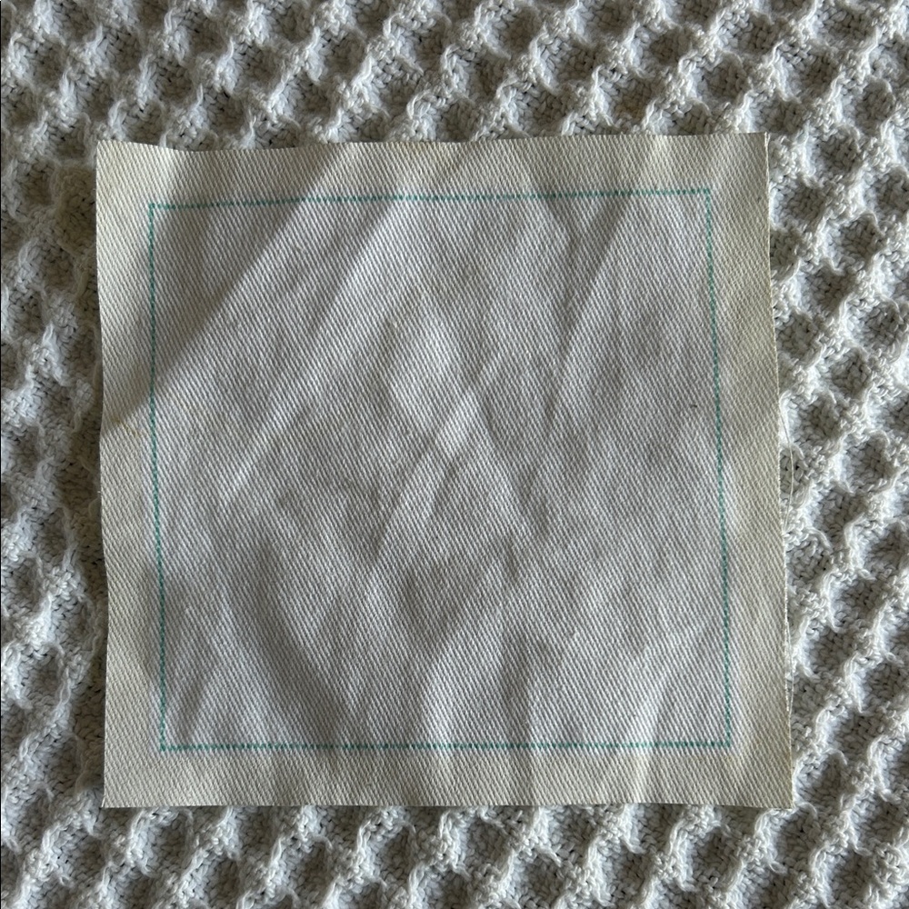 Tiffany & Co. Small White Cotton / Linen Coaster W/Tiffany Blue Border